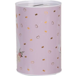 Clayre & Eef 6BL0165 Salvadanaio Rosa Bianco Ø...
