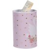Clayre & Eef 6BL0165 Salvadanaio Rosa Bianco Ø 10x15 cm Motivo cigno romantico