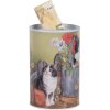 Clayre & Eef 6BL0168 Salvadanaio motivo gatto Ø 8x13 cm stile country