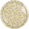 Vassoio Clayre & Eef 6BL0180 Rotondo Ø 32 cm Giallo motivo floreale stile retrò vintage