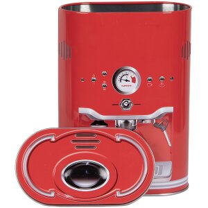 Clayre & Eef 6BL0190 Scatola di latta rossa 14x8x19 cm Stile Country