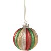 Clayre & Eef 6GL2737GG Albero di Natale in vetro Ø 8x8 cm set da 4