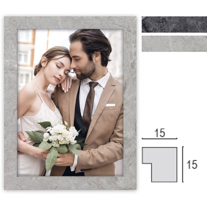 Cornice ZEP Lord grigio nero 10x15 13x18 15x20 cm formato verticale orizzontale
