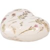 Clayre & Eef 6CE1917 Cuore decorativo in ceramica beige rosa 11x11x4 cm