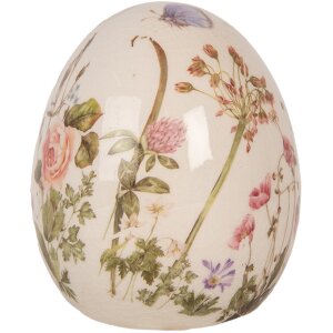 Clayre & Eef 6CE1918S Uovo decorativo in ceramica...