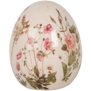Clayre & Eef 6CE1918S Uovo decorativo in ceramica...