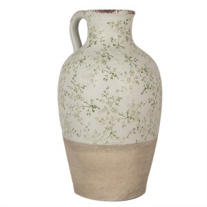 Clayre & Eef 6CE1926 Brocca decorativa in ceramica verde Ø 30x50 cm stile country