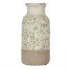 Clayre & Eef 6CE1929L Vaso in ceramica verde Ø 15x32 cm Stile country