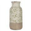 Clayre & Eef 6CE1929L Vaso in ceramica verde Ø 15x32 cm Stile country