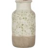 Clayre & Eef 6CE1929M Vaso in ceramica verde stile country Ø 14x26 cm