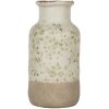 Clayre & Eef 6CE1929M Vaso in ceramica verde stile country Ø 14x26 cm