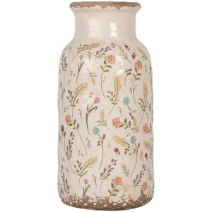 Clayre & Eef 6CE1931L Vaso Beige Rosa Ø 15x32...