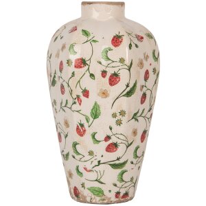Vaso Clayre & Eef in ceramica beige rossa Ø...