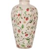 Vaso Clayre & Eef in ceramica beige rossa Ø 17x29 cm Stile country
