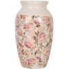 Vaso Clayre & Eef 6CE1940S in ceramica rosa beige stile country Ø 16x27 cm