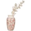 Vaso Clayre & Eef 6CE1940S in ceramica rosa beige stile country Ø 16x27 cm