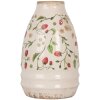 Clayre & Eef 6CE1946S Vaso in ceramica Beige Rosso Ø 17x27 cm Stile Country