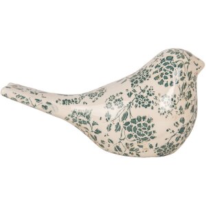 Clayre & Eef 6CE1950L Decorazione Uccello Beige Verde...