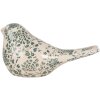 Clayre & Eef 6CE1950L Decorazione Uccello Beige Verde 25x10x13 cm