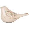 Clayre & Eef 6CE1952L Decorazione Uccello in ceramica Beige Rosa 25x10x13 cm