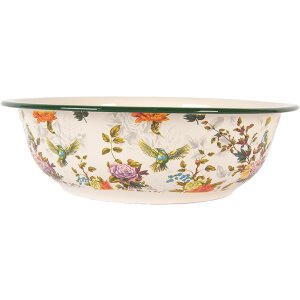 Clayre & Eef 6EM0003 Ciotola decorativa Smalto Beige Verde Ø 30 cm 3000 ml