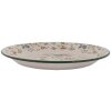 Clayre & Eef 6EM0005 Piatto decorativo smaltato Ø 30 cm Beige Verde Vintage