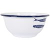 Clayre & Eef 6EM0007 Zuppiera Smalto Bianco Blu Ø 14x7 cm 350 ml