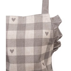 Clayre & Eef LVT41KG Grembiule per bambini stile country beige grigio 56x48 cm