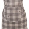 Clayre & Eef LVT41KG Grembiule per bambini stile country beige grigio 56x48 cm