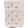 Clayre & Eef LVT50G Cestino per il pane Beige Grigio Cotone Ø 15x16 cm Rotondo