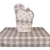 Clayre & Eef LVT50G Cestino per il pane Beige Grigio Cotone Ø 15x16 cm Rotondo