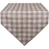 Clayre & Eef LVT65G Runner da tavola Beige Grigio Cotone 50x160 cm Stile country