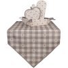 Clayre & Eef LVT65G Runner da tavola Beige Grigio Cotone 50x160 cm Stile country