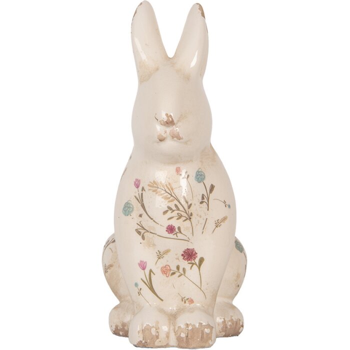Clayre & Eef 6CE1958L Coniglio decorativo in ceramica 16x12x28 cm Beige Pink