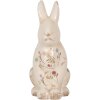Clayre & Eef 6CE1958L Coniglio decorativo in ceramica 16x12x28 cm Beige Pink