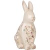 Clayre & Eef 6CE1958L Coniglio decorativo in ceramica 16x12x28 cm Beige Pink