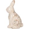 Clayre & Eef 6CE1958L Coniglio decorativo in ceramica 16x12x28 cm Beige Pink