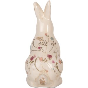 Clayre & Eef 6CE1958M Coniglio decorativo in ceramica beige rosa 13x10x21 cm