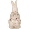 Clayre & Eef 6CE1958M Coniglio decorativo in ceramica beige rosa 13x10x21 cm