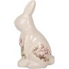 Clayre & Eef 6CE1959L Coniglio decorativo Beige Rosa 16x12x28 cm