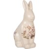 Clayre & Eef 6CE1959M Coniglio decorativo in ceramica beige rosa 13x10x21 cm