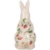 Clayre & Eef 6CE1960M Coniglio decorativo in ceramica beige rossa 13x10x21 cm