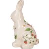 Clayre & Eef 6CE1960M Coniglio decorativo in ceramica beige rossa 13x10x21 cm