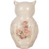 Clayre & Eef 6CE1961L Gufo decorativo in ceramica beige rosa 13x12x22 cm