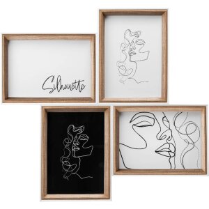 Walther Silhouette galleria in legno bianco/faggio 4 foto 10x15 cm 13x18 cm
