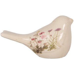 Clayre & Eef Decorazione Uccello Beige Rosa 16x7x9 cm...