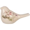 Clayre & Eef Decorazione Uccello Beige Rosa 16x7x9 cm Ceramica Stile Country