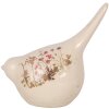 Clayre & Eef 6CE1954L Decorazione Uccello Beige Fiori Rosa 17x11x18 cm