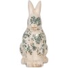 Clayre & Eef 6CE1955M Coniglio decorativo Beige Verde Motivo floreale 13x10x21 cm