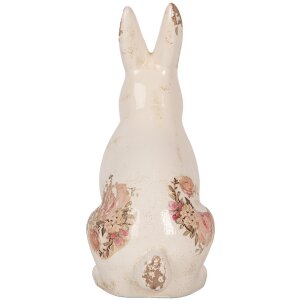 Clayre & Eef 6CE1957M Coniglio decorativo Beige Rosa 13x10x21 cm Ceramica